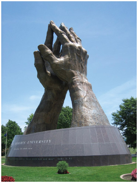 Evangelist Oral Roberts, a key figure in the Pentecostal movement, eventually formed an independent fellowship that bridged the charismatic and older Pentecostal influences. He founded Oral Roberts University in Tulsa, Oklahoma, which features this
