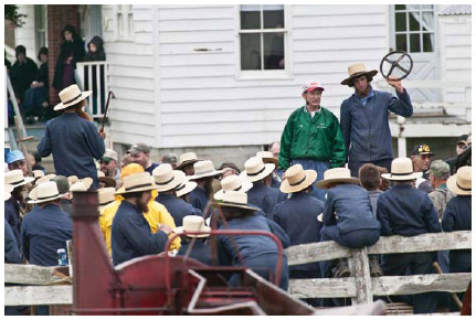An Amish auction in Montgomery County, upstate New York.